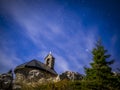 The starry sky above the Chapel on Velebit