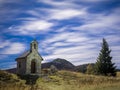 The starry sky above the Chapel on Velebit