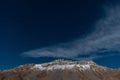 Starry sky above a mountain. Spiti Valley, Kaza, India