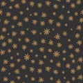 Starry sky background seamless pattern with naive little stars