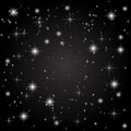 The starry sky on a black background. Abstraction. illustration Royalty Free Stock Photo