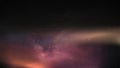 Starry sky blue lilac nebula at sunset weather forecast milky way cosmic nature landscape