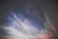 Starry sky and clouds