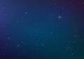 Starry sky color background. Dark night sky. Infinity space with shiny stars. Vector illustration Royalty Free Stock Photo