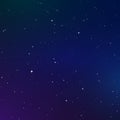 Starry sky color background. Infinity of Universe. Dark night sky. Space with shiny stars. Vector