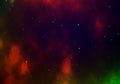 Starry sky color background. Infinity of Universe space nebula. Dark night sky. Space with shiny stars. Vector Royalty Free Stock Photo