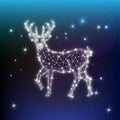 Starry sky constellation deer. Background for your banner or poster designs