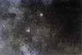 Starry Sky With Millions Of Stars, Milky Way Galaxy, Eagle Nebula, Omega Nebula