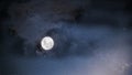 Starry sky moon on night dramatic clouds nebula cosmic nature landscape weather forecast