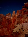 Starry Sky over Bryce Canyon National Park in Utah Royalty Free Stock Photo