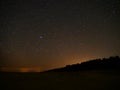 Starry sky over forest