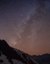 Starry sky over Machhapuchre Royalty Free Stock Photo