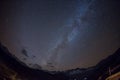 Starry sky over Machhapuchre Royalty Free Stock Photo