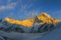 Starry sky over Machhepuchare and Annapurna Base Camp - Nepal, Himalayas Royalty Free Stock Photo