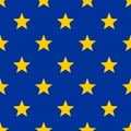 Starry sky seamless pattern. True colors flag European Union backgrounds