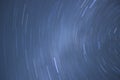 Starry sky. The tracers of stars taken at slower shutter speed Royalty Free Stock Photo