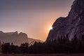 Starry sunset Yosemite national park Royalty Free Stock Photo