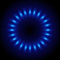 Blue Gas Flame Or Fire Cirlce Royalty Free Stock Photo