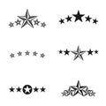 Stars ancient emblems elements set. Heraldic vector design elements collection. Retro style label, heraldry logo.