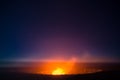 Stars appear above the Kilauea caldera in Hawaii