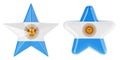 Stars with Argentinean flag, 3D rendering