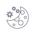 Stars astrology half moon line image