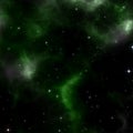 A stars background with green nebula