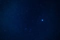 Stars on background of night blue starry sky. Milky Way, galaxies and universes on dark deep background Royalty Free Stock Photo