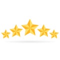 5 stars rating icon