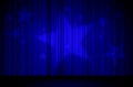 Stars and blue curtain