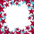 Stars border made in contemporary geometric style