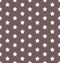 Stars on a brown background the color of milk chocolate retro seamless vector pattern Royalty Free Stock Photo
