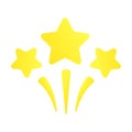 Stars burst. Shooting yellow stars. Vector label with explosion stars. Celebration