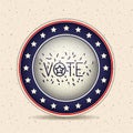 Stars and button of vote concept Royalty Free Stock Photo