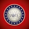 Stars and button of vote concept Royalty Free Stock Photo