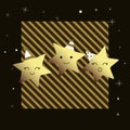 Stars. Cartoon illustration in Christmas styl. Vector Royalty Free Stock Photo