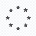 Stars in circle form icon vector illustration isolated on transparent background Royalty Free Stock Photo