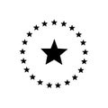 Stars in circle icon template black color editable. Stars in circle symbol vector sign isolated on white background. Simple logo Royalty Free Stock Photo