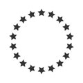 Stars in circle. Vector art icon issolated on white backgraund Royalty Free Stock Photo