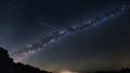 stars and clouds A wide angle shot of the night sky with the milky way galaxy and stars. Royalty Free Stock Photo