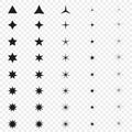 Stars collection. Star vector icons. Black set of Stars Royalty Free Stock Photo