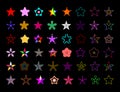 Star shapes vector symbols