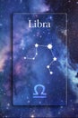 Stars constellation and the zodiac symbol Libra Royalty Free Stock Photo