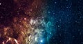 Stars and deep space in the sky. Galactic and nebula view. Elements of this iamge furnished by NASA