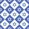 Stars of David and diagonal squares seamless pattern