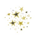 Stars in doodle style. Hand drawn star vector. Gold Star on white background. Meteoroid, Comet, Asteroid, Stars