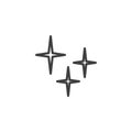 Stars flare line icon