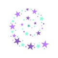 Stars flat line vector icon