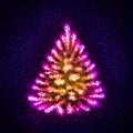 Stars forming an abstract Christmas tree Royalty Free Stock Photo