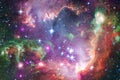 Stars, galaxies and nebulas in awesome cosmic image Royalty Free Stock Photo